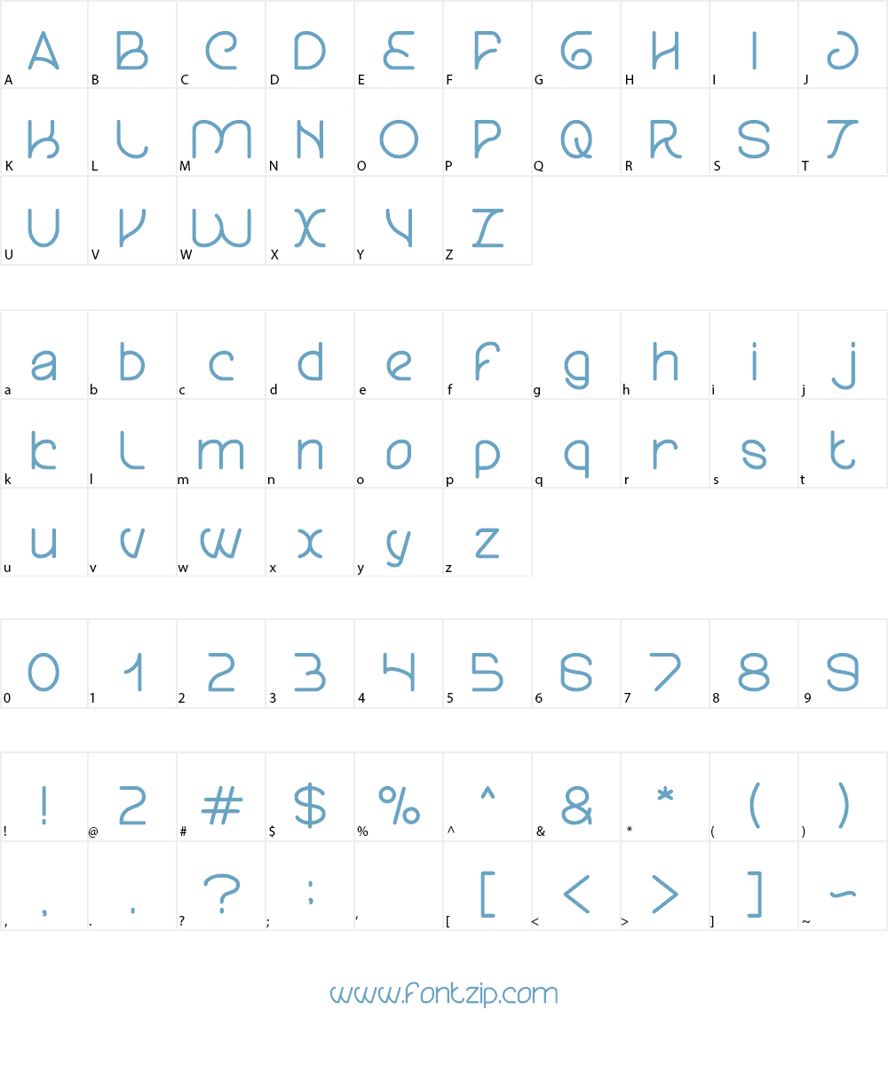 Trees Of Happiness Font Character